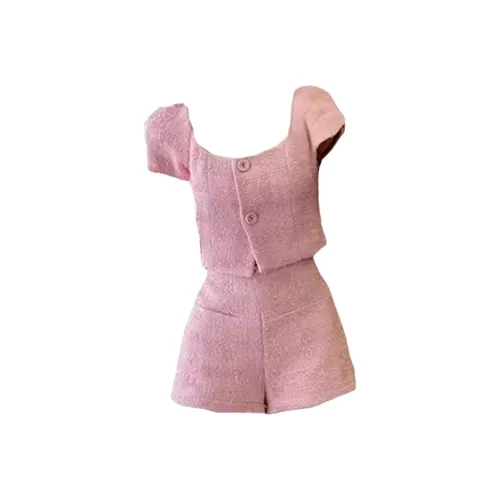 Meanalot Розовый комплект Женские Повседневные костюмы