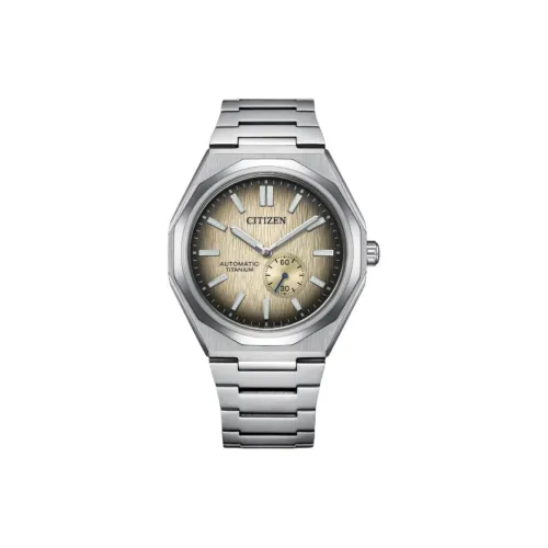 CITIZEN Mechanical Watch Series Автоматический механический механизм Титан Ремень Часы 40,5 мм Унисекс Кофейный Циферблат часов