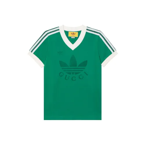 GUCCI x Adidas Originals GUCCI x ADIDAS Collaboration Футболка Унисекс Зеленая