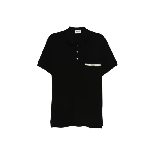 MOSCHINO Мужская поло рубашка черного цвета