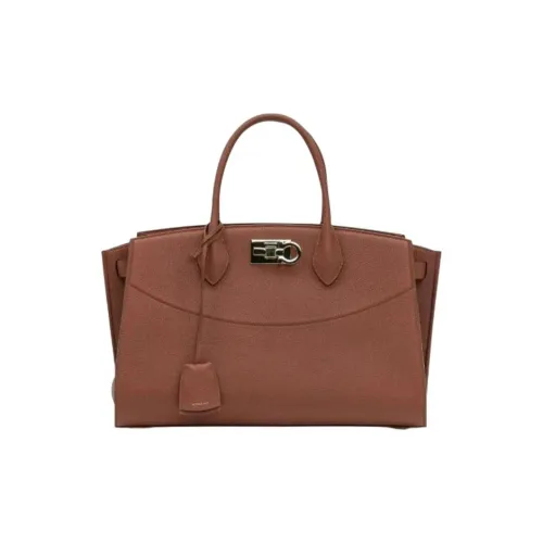 FERRAGAMO Studio Телячья кожа Тоут Сумка Сумка для покупок Сумка на плечо Сумка Женская Коричневая