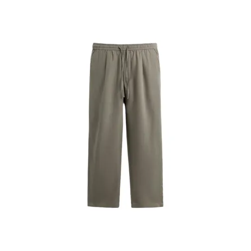 ZARA Light Khaki Men's Casual Pants ZARA Светлый Хаки Мужские Повседневные Брюки