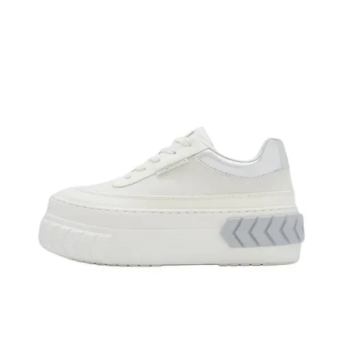 Both Tyres Platform Low Топ Скейтборд Кроссовки Женские Белые