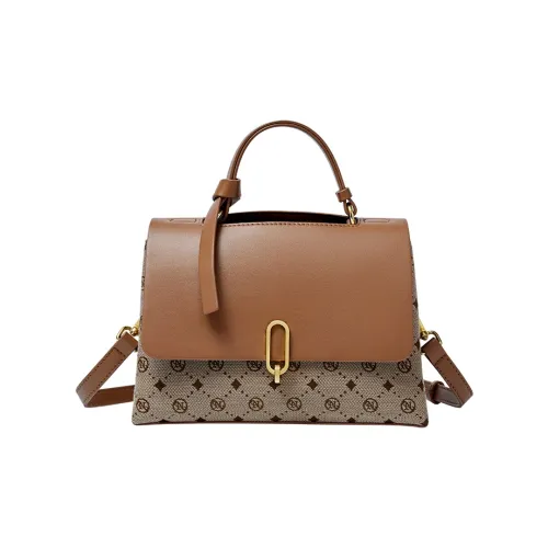 Narandu PVC Сумка Сумка через плечо Сумка через плечо Commuter Сумка Средняя Женская Карамельно-коричневая