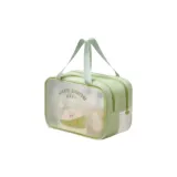 Макияж и косметика, сумка для туалетных принадлежностей, двухслойная, зеленая, 1 упаковка