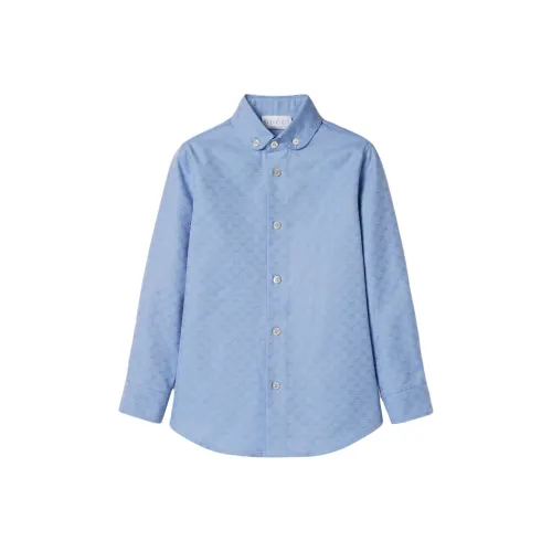 GUCCI Светло-синие Kids Повседневные Рубашки
