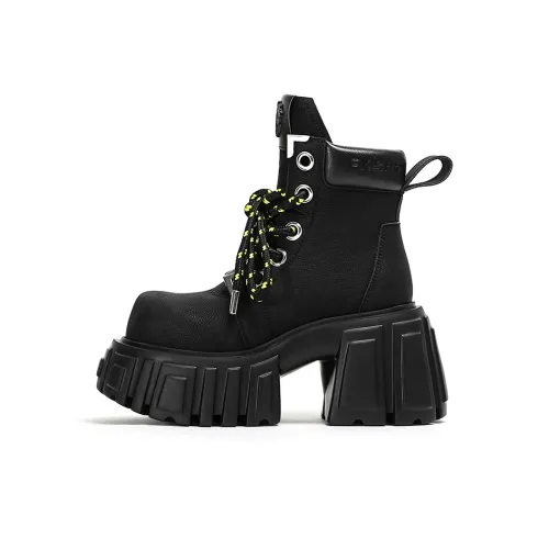 FY SPR Короткий Мартин Ботинок 12CM Женский Черный