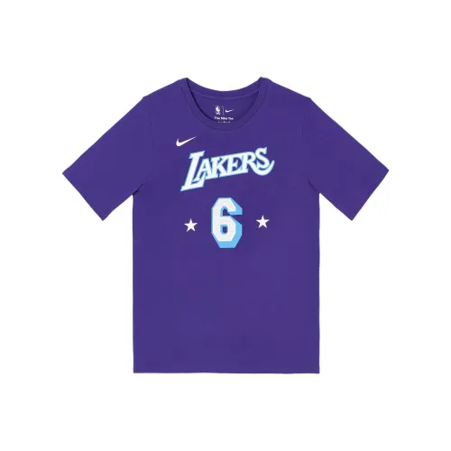 NIKE Пурпурный Lakers Школьная футболка