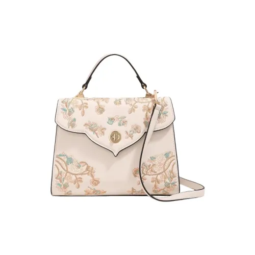 PESASRIE Сумка через плечо из микрофибры сумка обычного размера женская цвет экрю