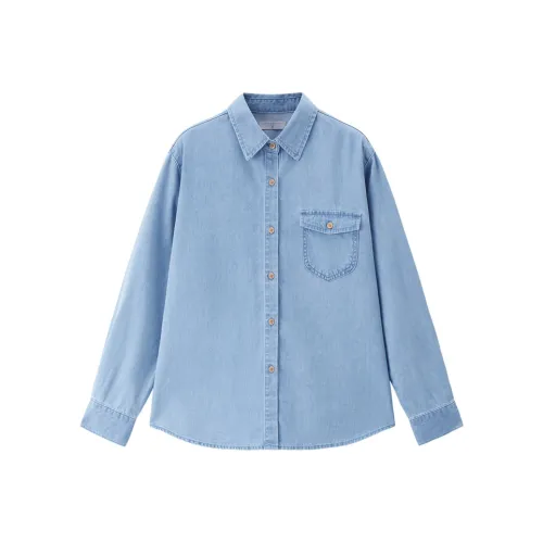 Giordano 61 Светло-синий Женские Рубашки