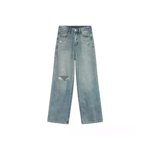 CHILL QIAOER Синие Женские Джинсы