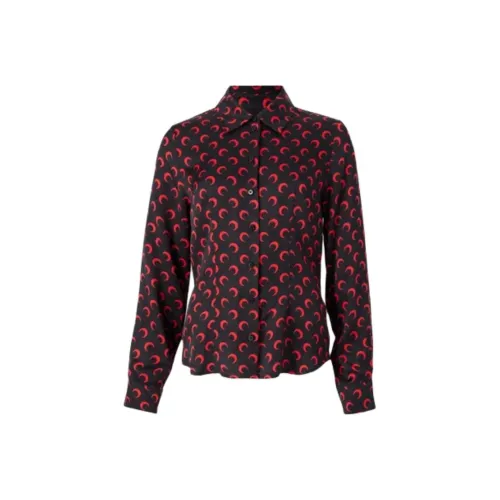 Marine Serre Рубашка Женская Черная Красная