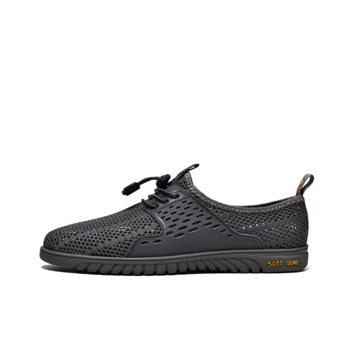 Wen Nai Мужские повседневные туфли Low Top Серые Мужские