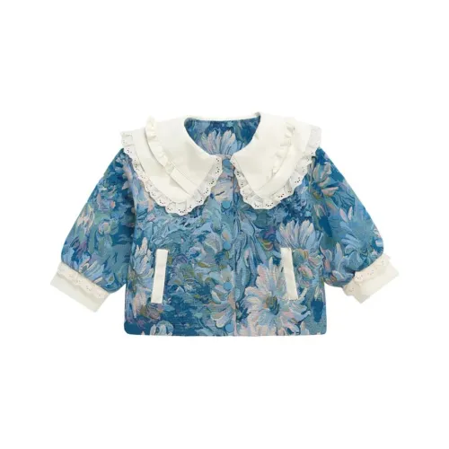 La Cergo Многоцветный Воротник Питера Пэна Длинный Рукав Куртка Куртка Детская