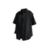 Black [Высококачественный, Ледяной шелк, Охлаждающий, В комплекте с ожерельем]
