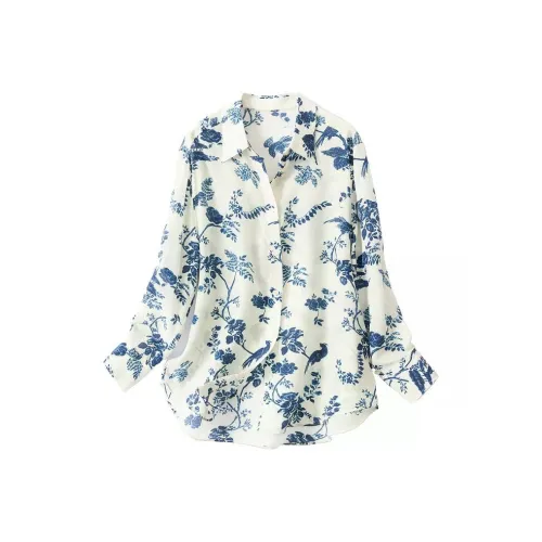 JINJU Розово-синие Женские Рубашки