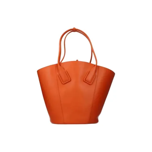 Bottega Veneta Кожа Тоут Сумка Сумка для покупок Сумка на плечо Сумка большая Женская Апельсин