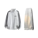 Белый Серый Топ + Белый Серый Штаны