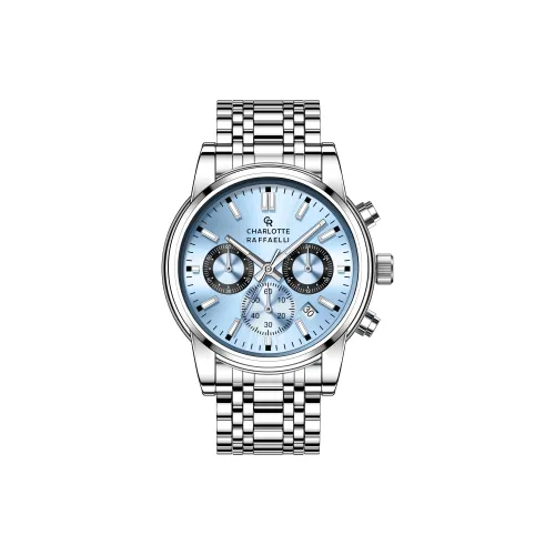 CHARLOTTE RAFFAELLI· Синий Eye Наручные часы Кварцевый механизм Стальной ремешок Черный циферблат Мужские часы Коробка