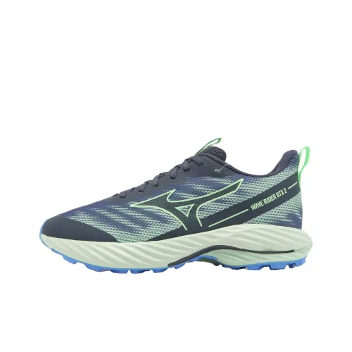 Mizuno Wave Rider Gtx 2 Амортизация Дышащие Поддерживающие Беговые кроссовки Мужские Морской синий