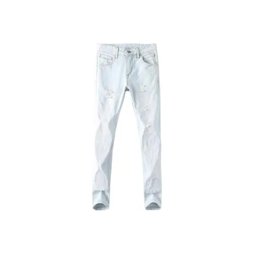 OGQG Light Blue Men's Jeans OGQG Светло-голубые мужские джинсы