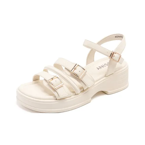 JOSINY One Ремешок Сандалии 5 см Женские Экрю