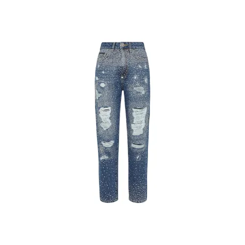 PHILIPP PLEIN Новый Барокко Синий Женские Джинсы