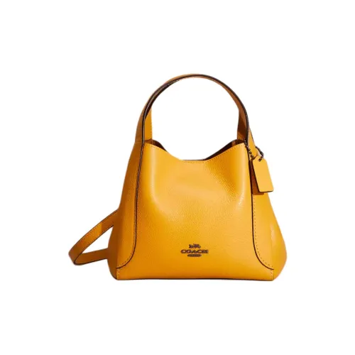 COACH Hadley Кожа Сумка-хобо Сумка на одно плечо Маленькая женская латунная и светлая Счастливый фрукт