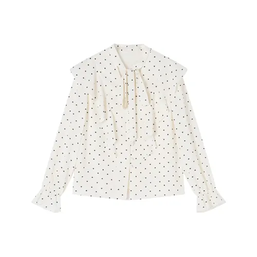 XIANGYING Цапельно-белый Женские Рубашки