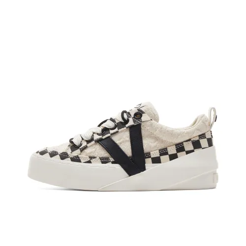 VEIDOORN Stargazing Покрытие Slip-Resistant и Дышащий Низкие Кроссовки для Скейтбординга Унисекс Шахматный Узор Черный Белый