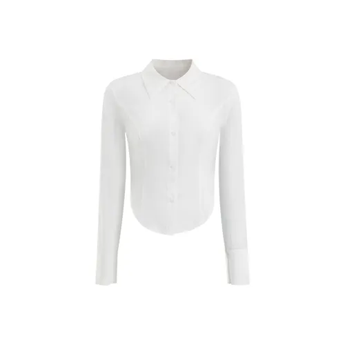 CHILL QIAOER Белые Женские Рубашки