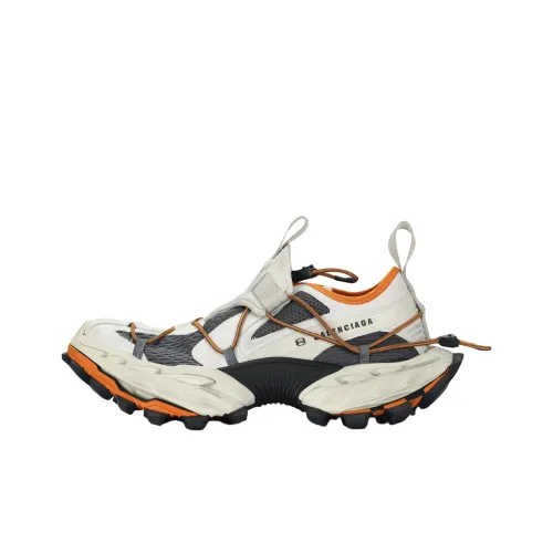 Balenciaga Hike Low Топ Толстая подошва Кроссовки Мужские Потертый Белый Оранжевый