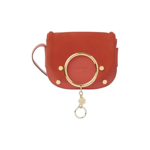 See By Chloe Замша с зернистой кожей коровы Сумка через плечо Маленькая Женская Gypsy Апельсин
