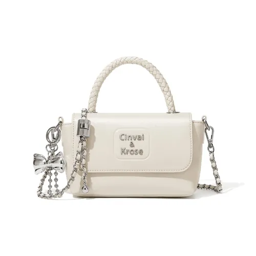 CinvaiKrose Сумка через плечо из синтетической кожи маленькая сумка женский стиль серебряный черный кремовый белый