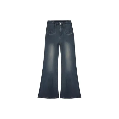 DANCANG Темно-синие Женские Джинсы