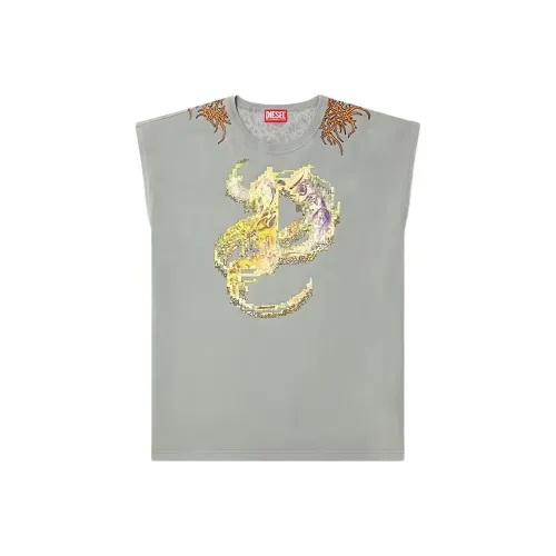 DIESEL SS25 Топ без рукавов Мужской Серый