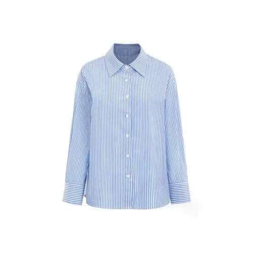 CHILL QIAOER Blue Женские Рубашки