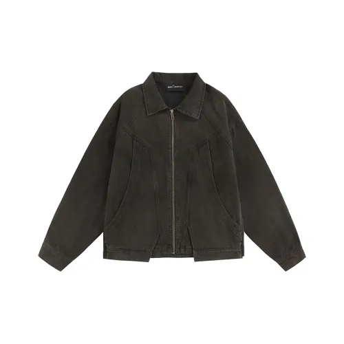 MAOQIAOYI Черный Унисекс Джинсовые куртки