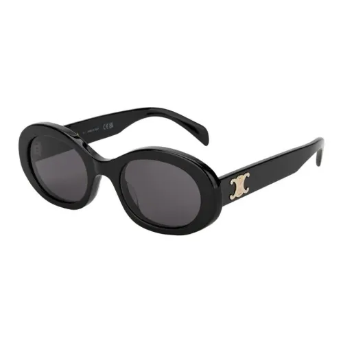 CELINE Ацетат OVAL SUNGLASSES Женские Черный