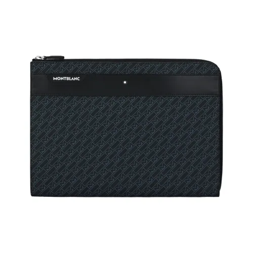 MONTBLANC Холст и Кожа Доска для ноутбука Клатч Мужской Синий Черный