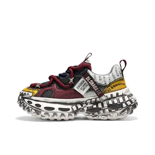 Wooden Rabbit Амортизация Устойчивый к истиранию Дышащий Увеличивающий высоту Низкий Топ Тяжелая подошва Мужские кроссовки