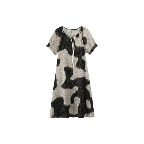 WANANNI Серый черный Женские ночные сорочки