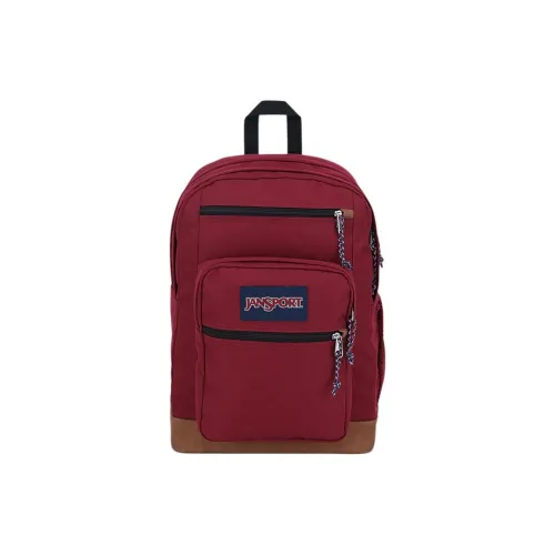 Jansport Ткань с кожаными вставками большой унисекс рюкзак темно-фиолетовый бордовый