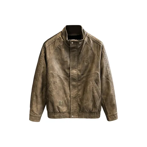 YGQPZHZ Кожа Куртка Куртка Мужская