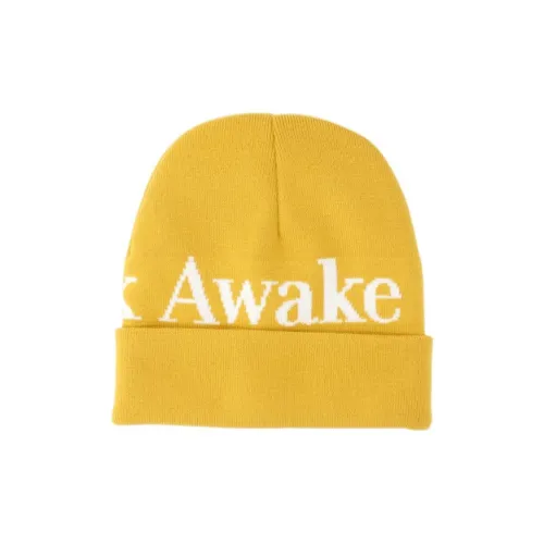 AWAKE NY Акриловые шапки-бини для мужчин желтые