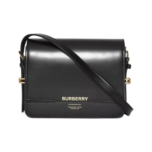 Burberry Телячья кожа с Овечья шкура Grace Сумка Сумки через плечо Сумка на плечо Женская Черная
