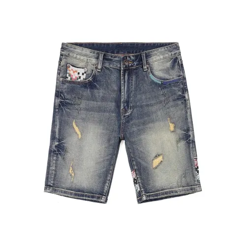 GOOSELIAR Синие Унисекс Джинсовые Шорты