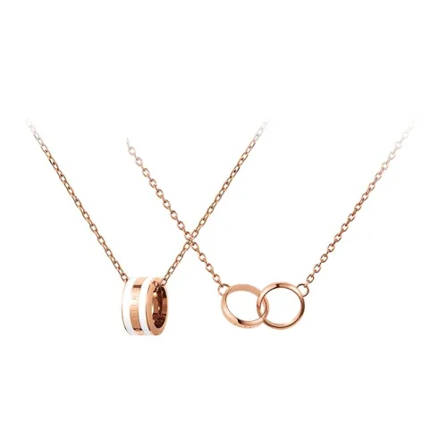 Daniel Wellington Сплав Ожерелья Женские Керамика Белый Розовое Золото