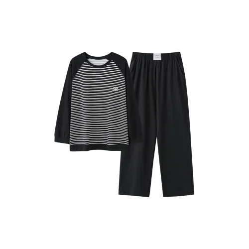 Pretty lady Черно-белые полосы Женские Пижамные комплекты