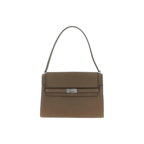 TORY BURCH Lee Radziwill Коровья кожа Сумка на плечо Большая Женская Грибно-серый